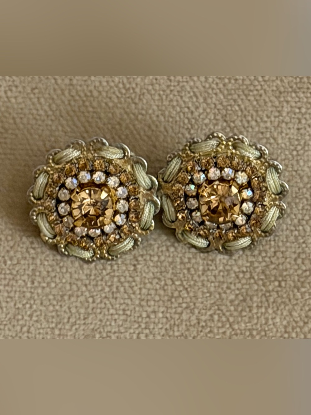 House of Moda Statement Gold-Tone Crystal Cluster Earrings